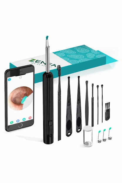 HD Kameralı Kulak Temizleme Cihazı – Wi‑Fi Otoskop ve Yumuşak Silikon Uç